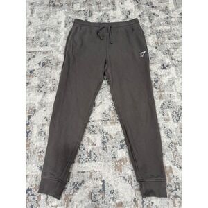 Gymshark Mens Joggers Sweatpants  Brown Size L Drawstring Fleece